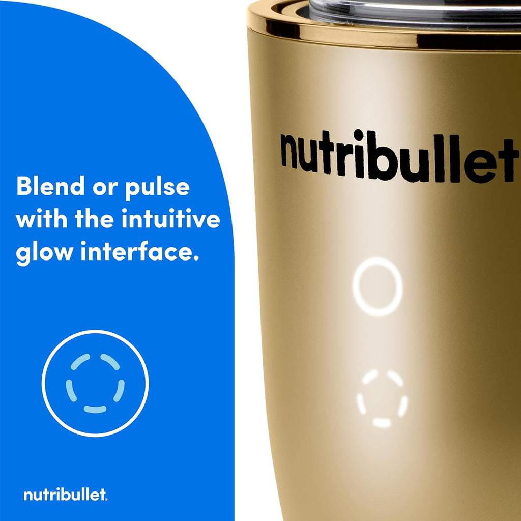 nutribullet® Ultra Personal Blender, 1200W, for Smoothies Shakes & Protein - Quietest Single-Serve Blender with Titanium Coated Blades, 3 BPA-Free Cups (32oz + 24oz), To-Go Lids, Dishwasher Safe