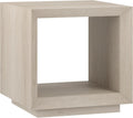 Henn&Hart 22' Modern Square Wooden End Table, Side Table, Nightstand with Open Display Shelf for Living Room, Office, Family Room, or Bedroom, Beech White