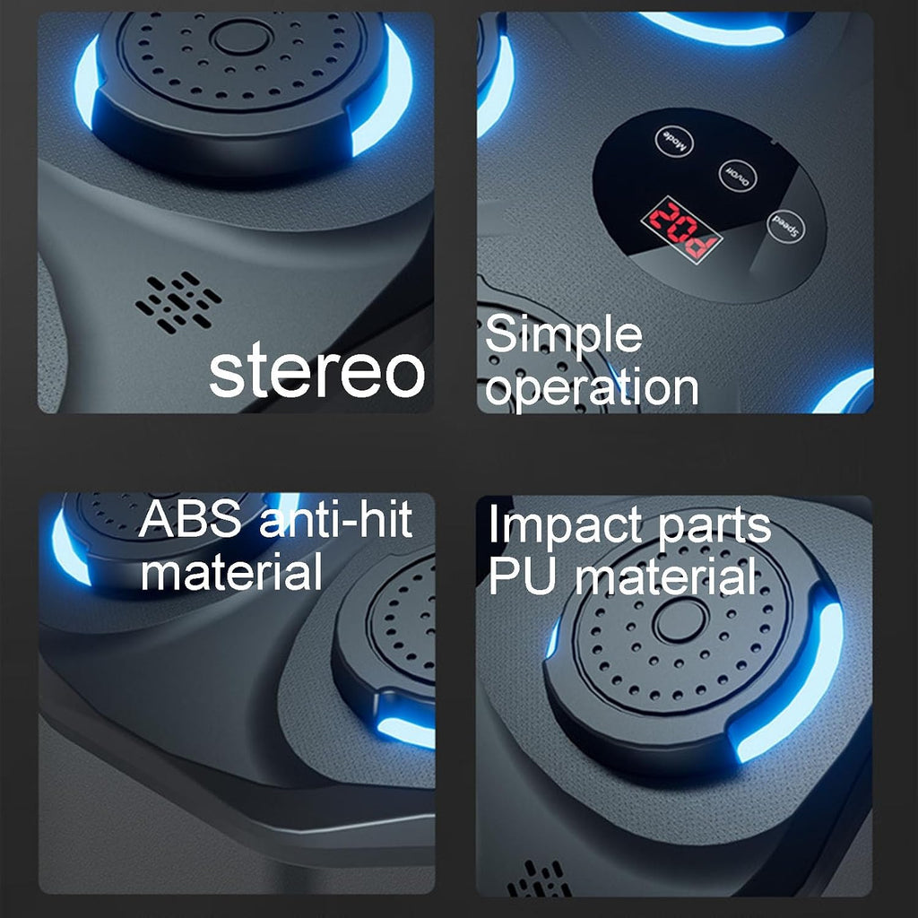 Smart Music Punching Target, High-Strength Impact-Resistant Material, 9 Modes, Intelligent Counting System, RGB Lighting, Suitable for The Whole Family
