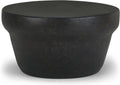 SIMPLIHOME Garvy Metal Coffee Table - 33 inch Wide Solid Metal Round Drum Accent Table in Rustic Bronze, Industrial Living Room Center Table or End Table with Textured Finish, Assembled
