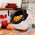 6L Rotating Cooking Pot, 200W Automatic Machine with Smart Touch Panel, 360° Rotating Inner Pot, 3D All-Round Heating for Stir-Frying & Stewing, Versatile Kitchen Appliance