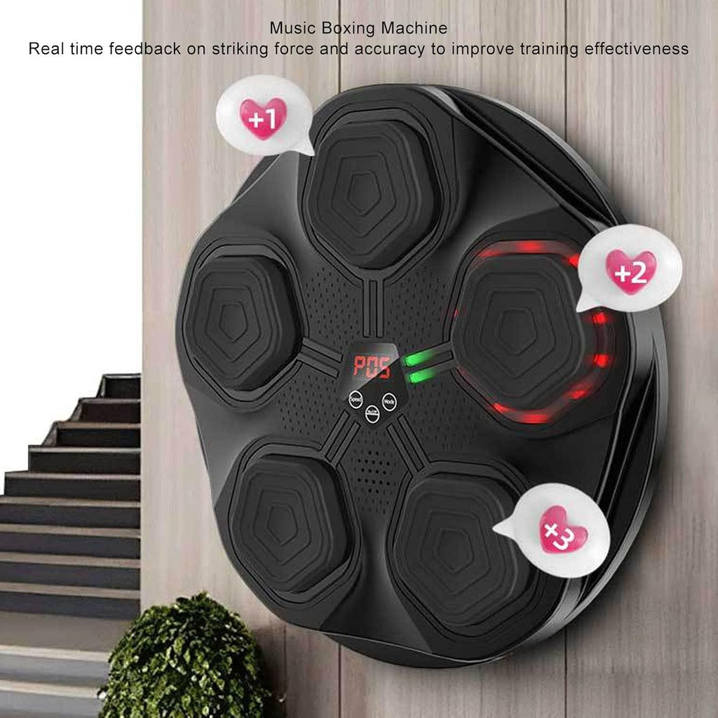 Musical Boxing Machine, Smart Boxing Machine Wall Mounted Boxing Target Effective Training Real Time Boxing Training Equipment Electronic Wall Target Boxing Game for Kids Adults
