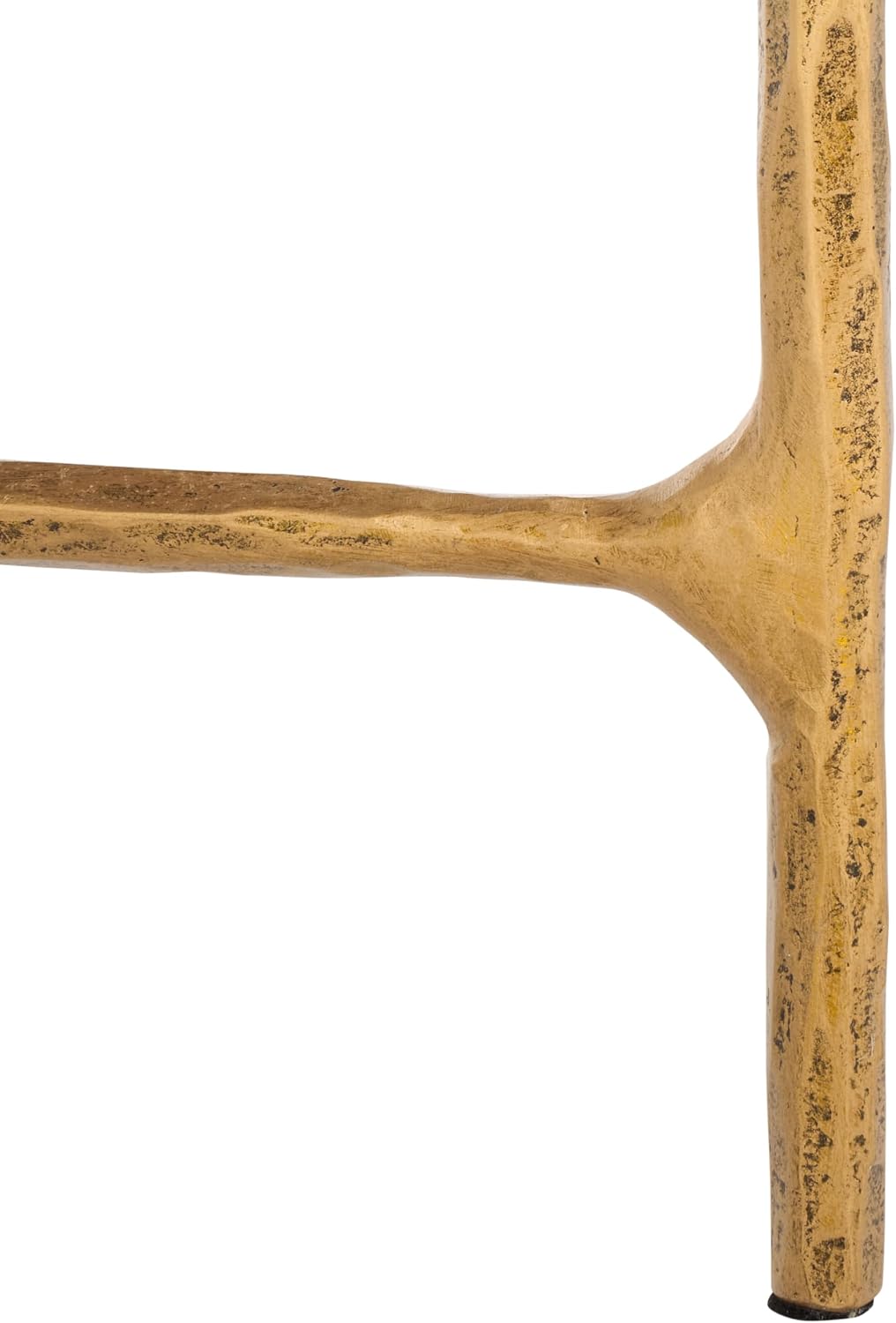 SAFAVIEH Couture Collection Jessa Brass Base & Black Marble Top Square End Table, Fully Assembled