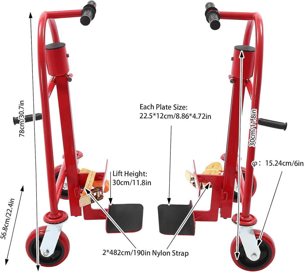 Furniture Movers, 1300Lbs Heavy Duty Furniture Dolly Manual Appliance Rollers with 4 Wheels and 2 Nylon Straps, Furniture Handling Tool Moving Tool Set for Moving Furniture Household Appliances