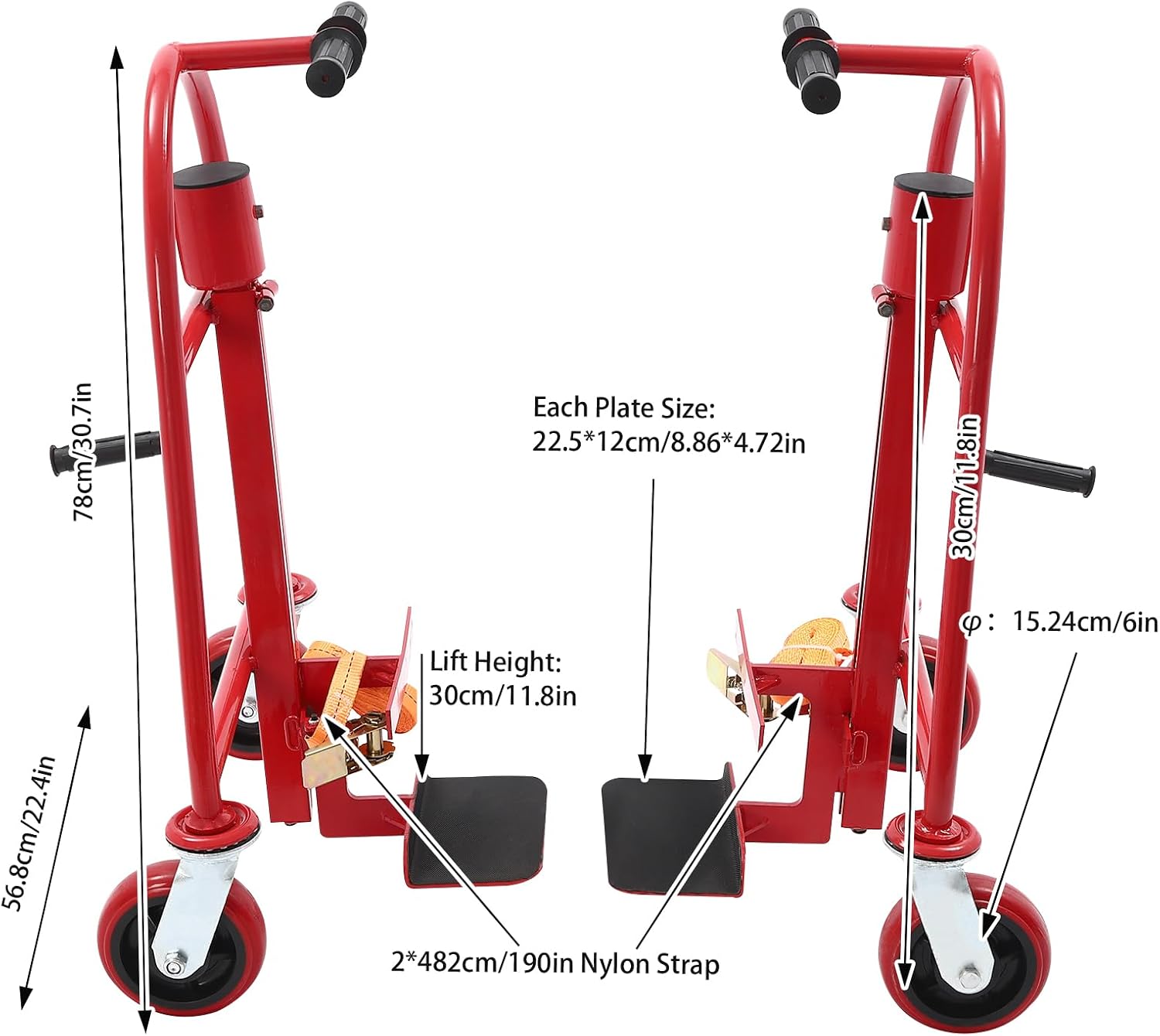 Furniture Movers, 1300Lbs Heavy Duty Furniture Dolly Manual Appliance Rollers with 4 Wheels and 2 Nylon Straps, Furniture Handling Tool Moving Tool Set for Moving Furniture Household Appliances
