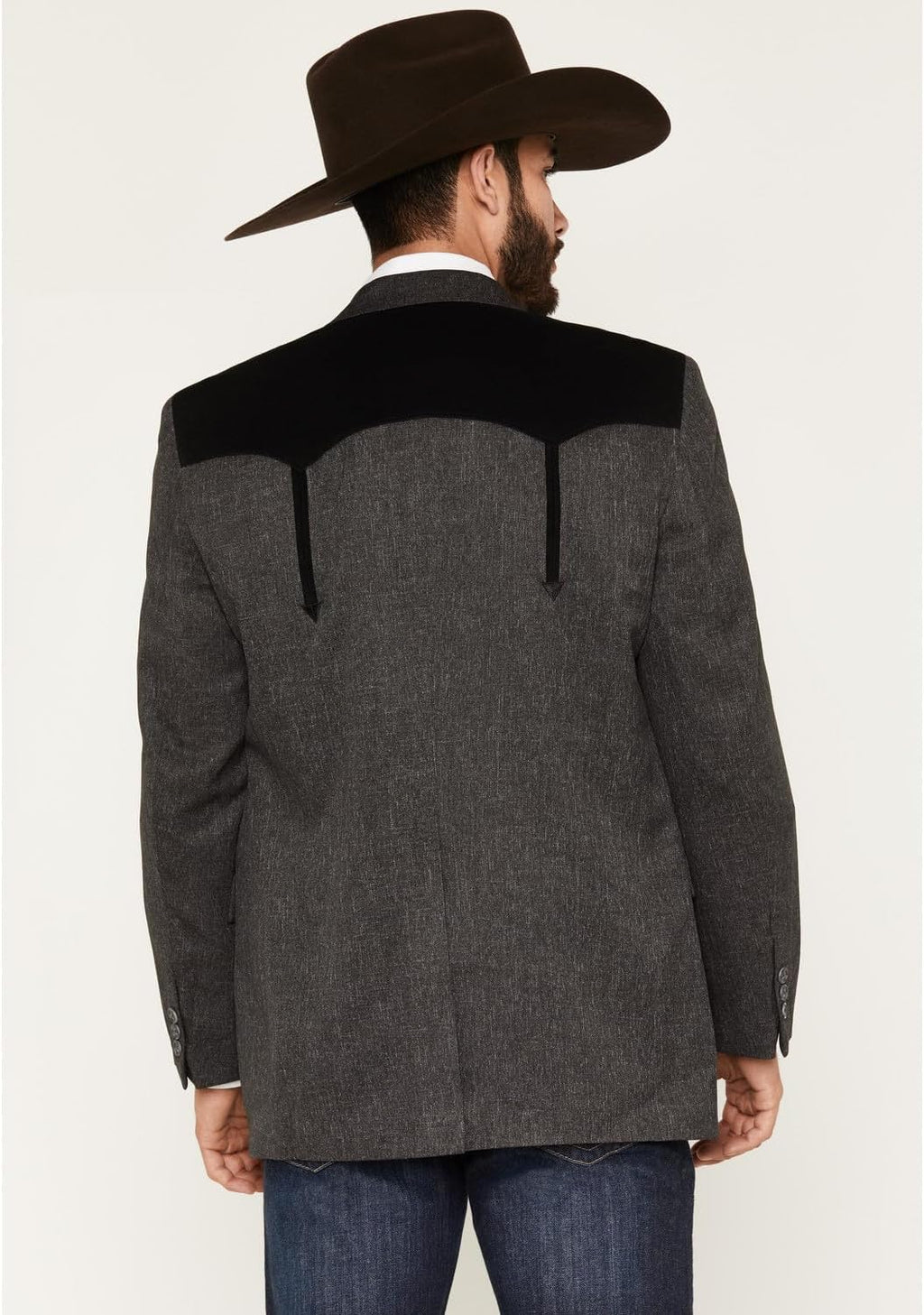 Black Polyester Swedish Knit Blazer by Circle S