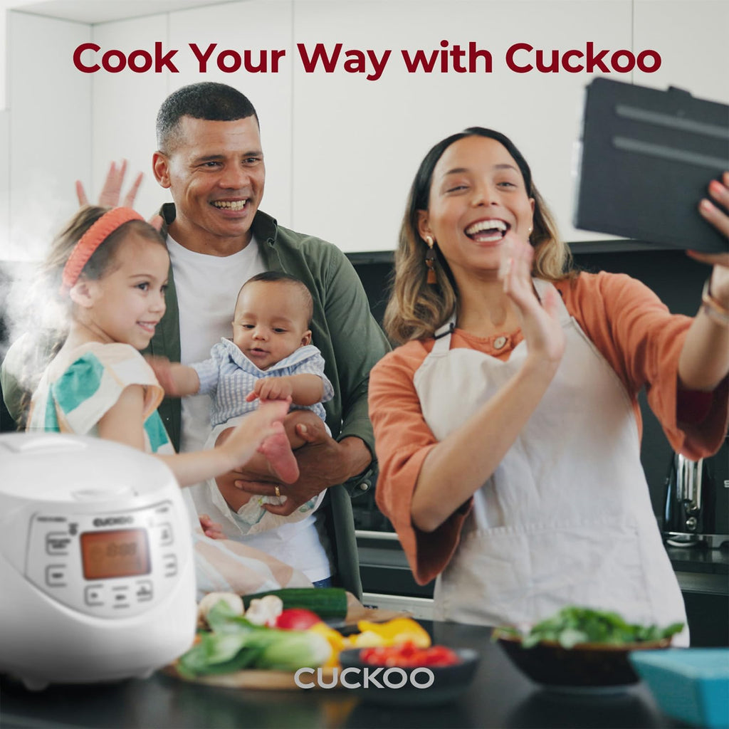 CUCKOO Micom Rice Cooker 6 Cup Uncooked / 12 Cup Cooked, Korean Fuzzy Logic Rice Cooker with Delay Timer & Keep Warm Setting, Versatile Food Steamer with Non-Stick Inner Pot, White (CR-0633F)