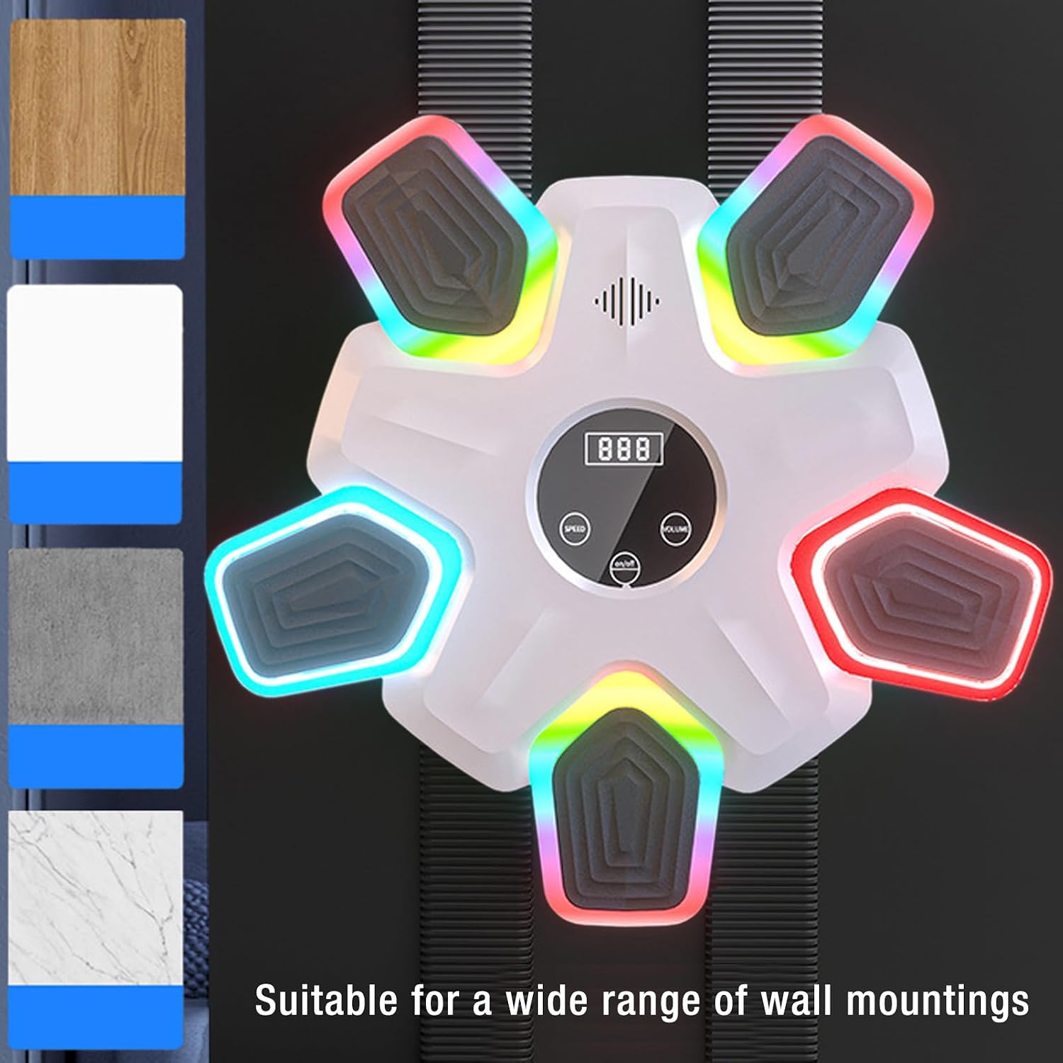 Pilipane Smart Music Boxing Machine Wall Mounted Boxing Training Machine Relieve Stress Music Boxing Trainer for HOM Gym (Child Version)