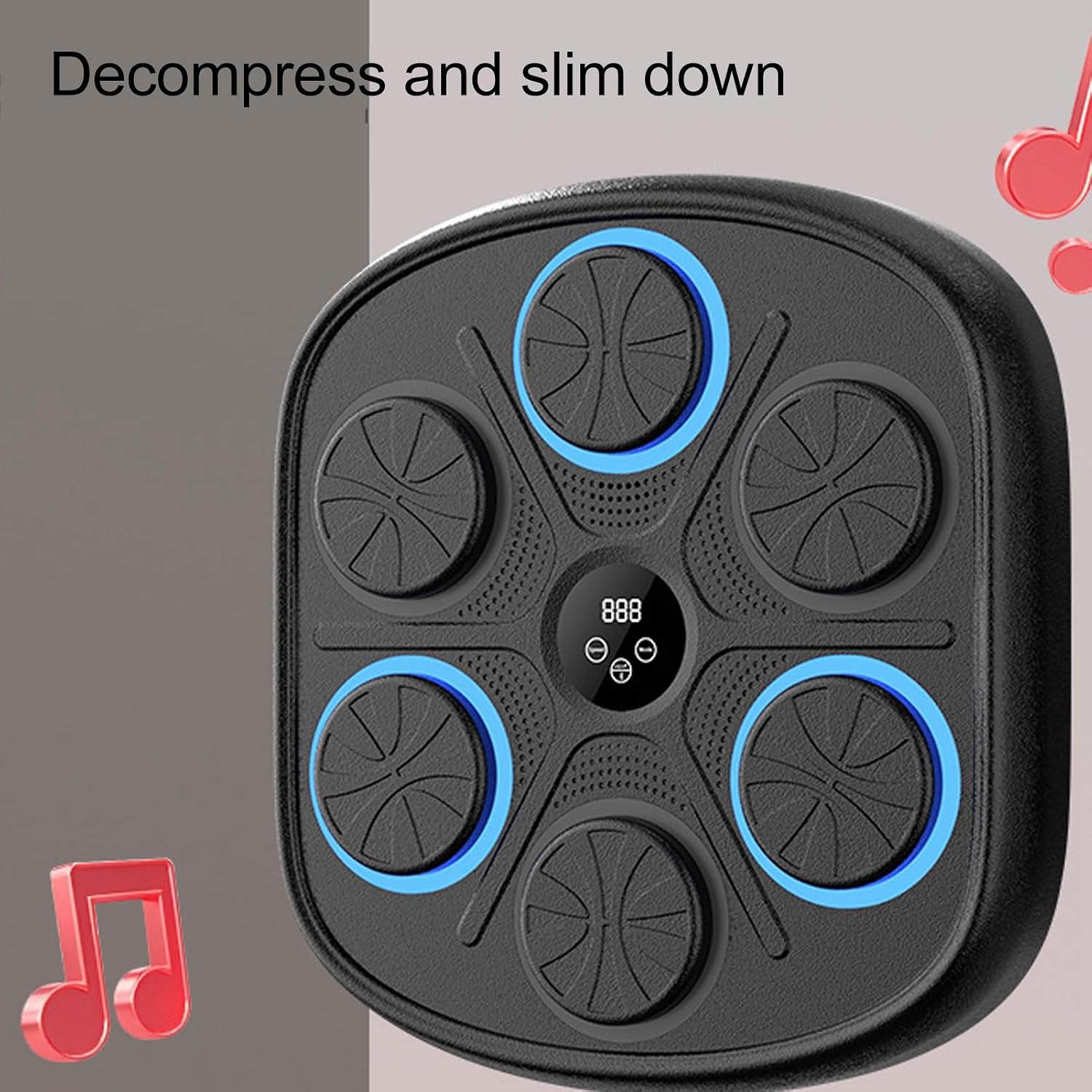 Music Boxing Machine Wall Mounted Music Boxing Target with Gloves Smart Electronic Home Training Machine Boxing and Punching Equipment for Adults Kids Ma