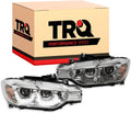 TRQ 2 Piece Headlight Assembly Set Performance Halogen Driver & Passenger Side Compatible with BWM 328i 335i 2012-2015 BM2502169 BM2503169