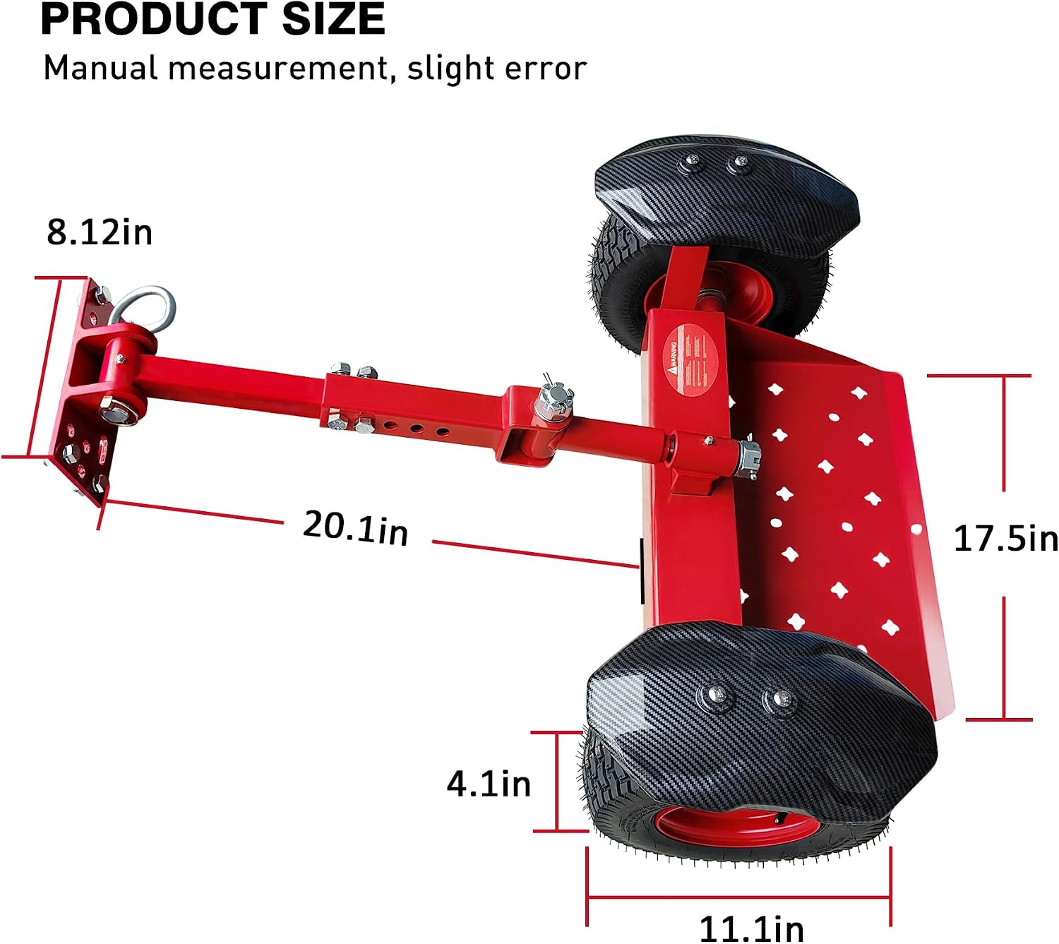 Wheels Lawn Mower Sulky for Lawn and Landscape Professionals,Mower Rear Bracket,Fender Design for Lawn and Landscape Professionals (Red)