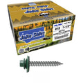 12 x 1-1/2' Ivy Green Metal Roofing Screws - Hex Washer Head- Self-Starting/Tapping - EPDM Washer. 6 X 250 Bags - 1,500 Screws