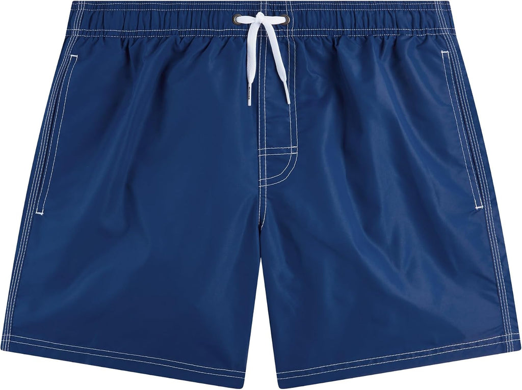 SUNDEK Mens Elastic Waist Boardshort, Swim Trunks 14' Length 5' Inseam