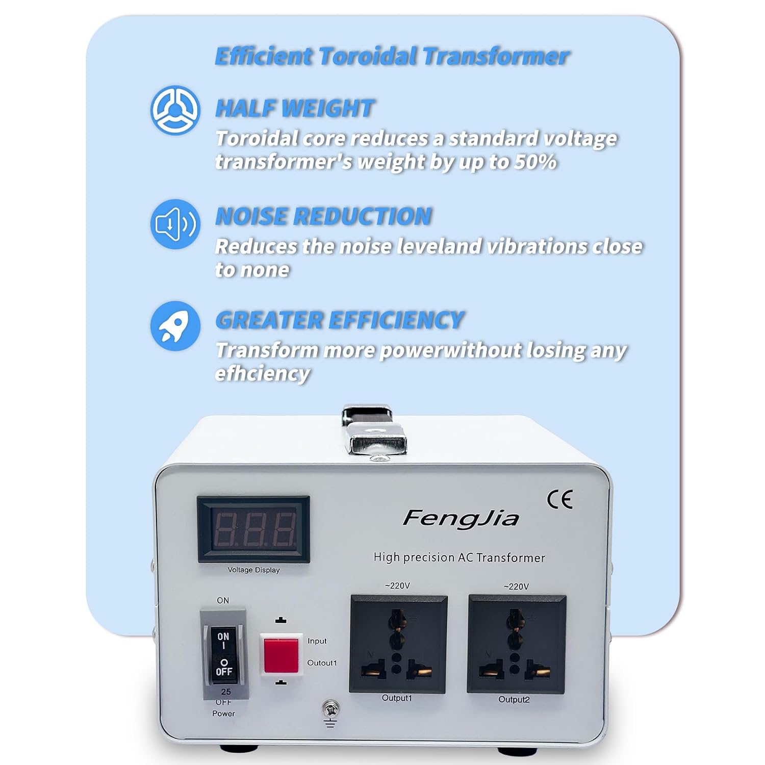 Step Down Voltage Converter 3000 Watts 220V to 110V for US Canada Japan Electrical Appliances Use in Europe and Asia 220-240v Power System Power System, with 2 US Outlets (4000W(220V-110V))