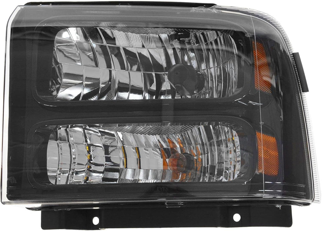 TRQ 2 Piece Headlight Assembly Set Driver & Passenger Side Compatible with F250 Super Duty F350 Super Duty 2005-2007 Harley-Davidson Edition FO2502224 FO2503224 6C3Z13008CB 6C3Z13008DB