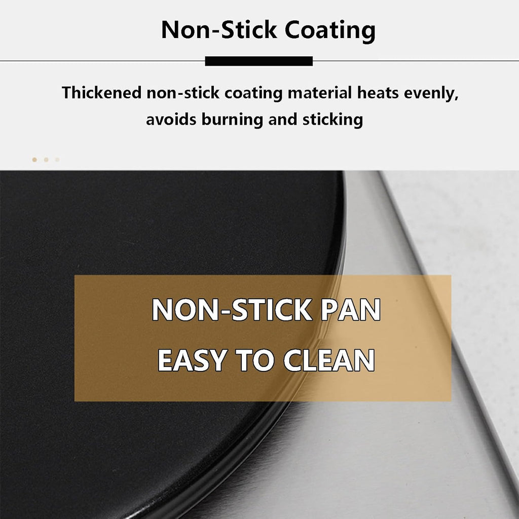 Electric Pancake Maker 15.7'/40CM Electric Frying Pan Pizza Making Machine Flat Plate Griddle | Adjustable Temperature 50-300℃(122-572℉) | Baking Machine for Commercial and Home Use