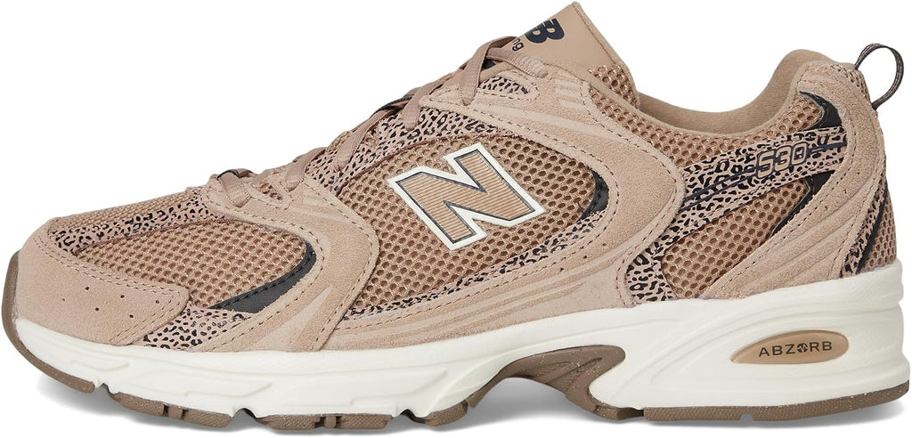 New Balance Unisex 530 Flat Taupe/Black Cement Men 5,Women 6.5 Medium