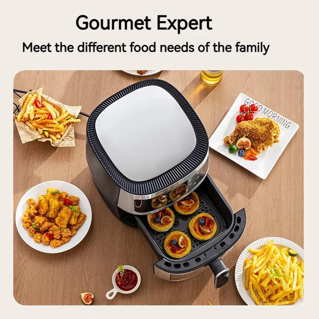 Air Fryer with Viewing Window,Convection Oven Multi-Function Appliance for Frying, Roasting, Baking, Steaming & Dehydrating 1350W Grey