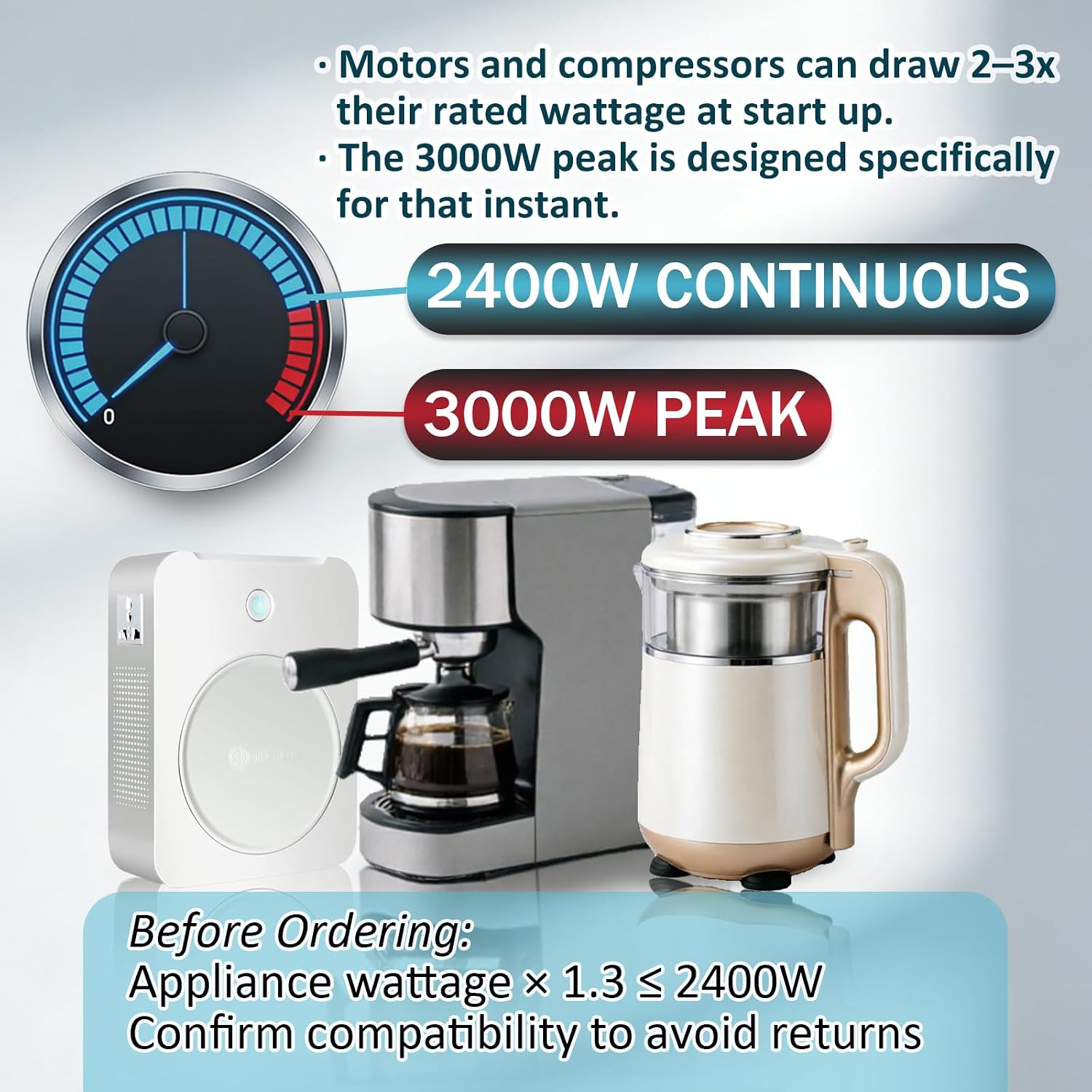 uyoyous 3000W Step Up Transformer 110v to 220v Converter Heavy Duty Power Converter 110 to 220 Step Up Voltage Converter for Hair Dryers, Kitchen Appliances & European Asian Devices Use in US