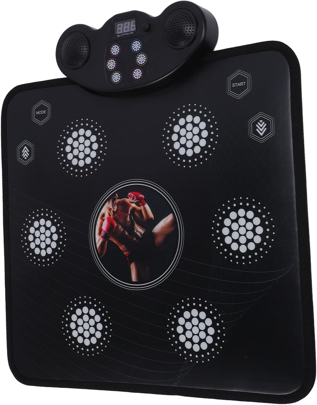 2 in 1 Music Boxing Machine and Dance Pad Soft PVC Relieve Stress Wall Mounted Punching Machine Dance Pad for Adults Kids
