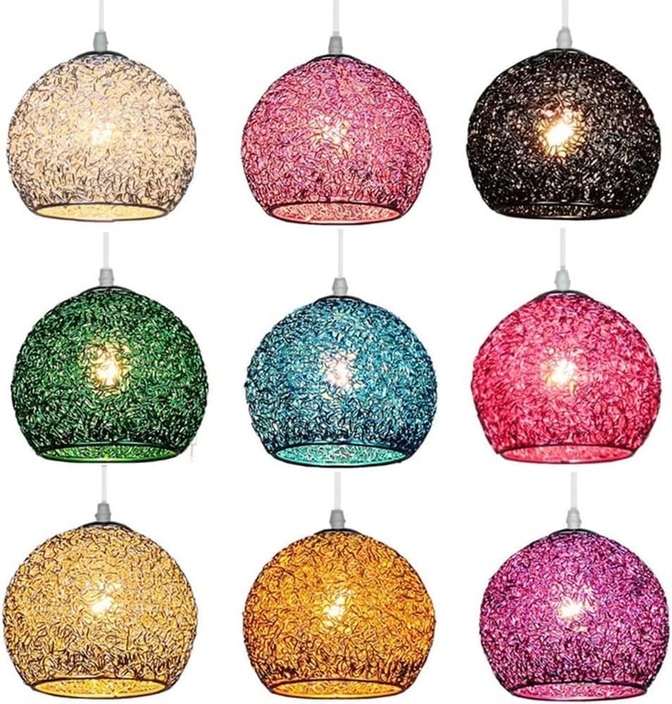 Chandelier Light for Living Room LED Chandelier Aluminum Wire Globe Lampshade Fixture Nordic Decor Hanging Light for Kitchen Island Dining Room Living Room Hallway (Green)