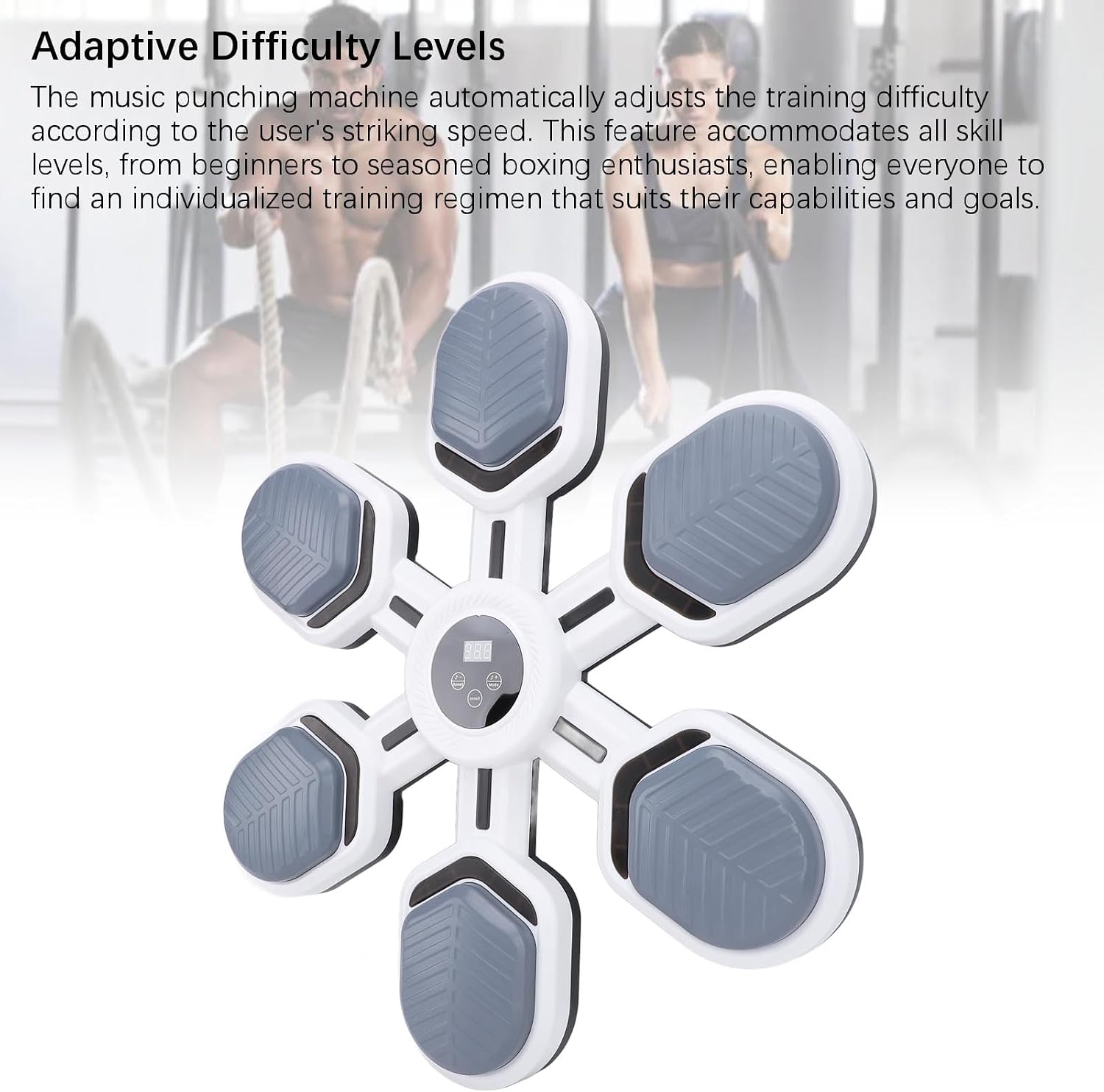 Diydeg Music Boxing Machine, Wall Mounted Smart Training Equipment with Enhanced 6 Target, for Home Office Gym Fitness Workout