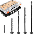 #14 Heavy-Duty Wood Screws Assortment Kit, 360Pcs Star Drive Decking Wood Screws, Rust Resistant Timber Screws for Log/Landscaping Wood (2-7/8',4-1/2',6',8')