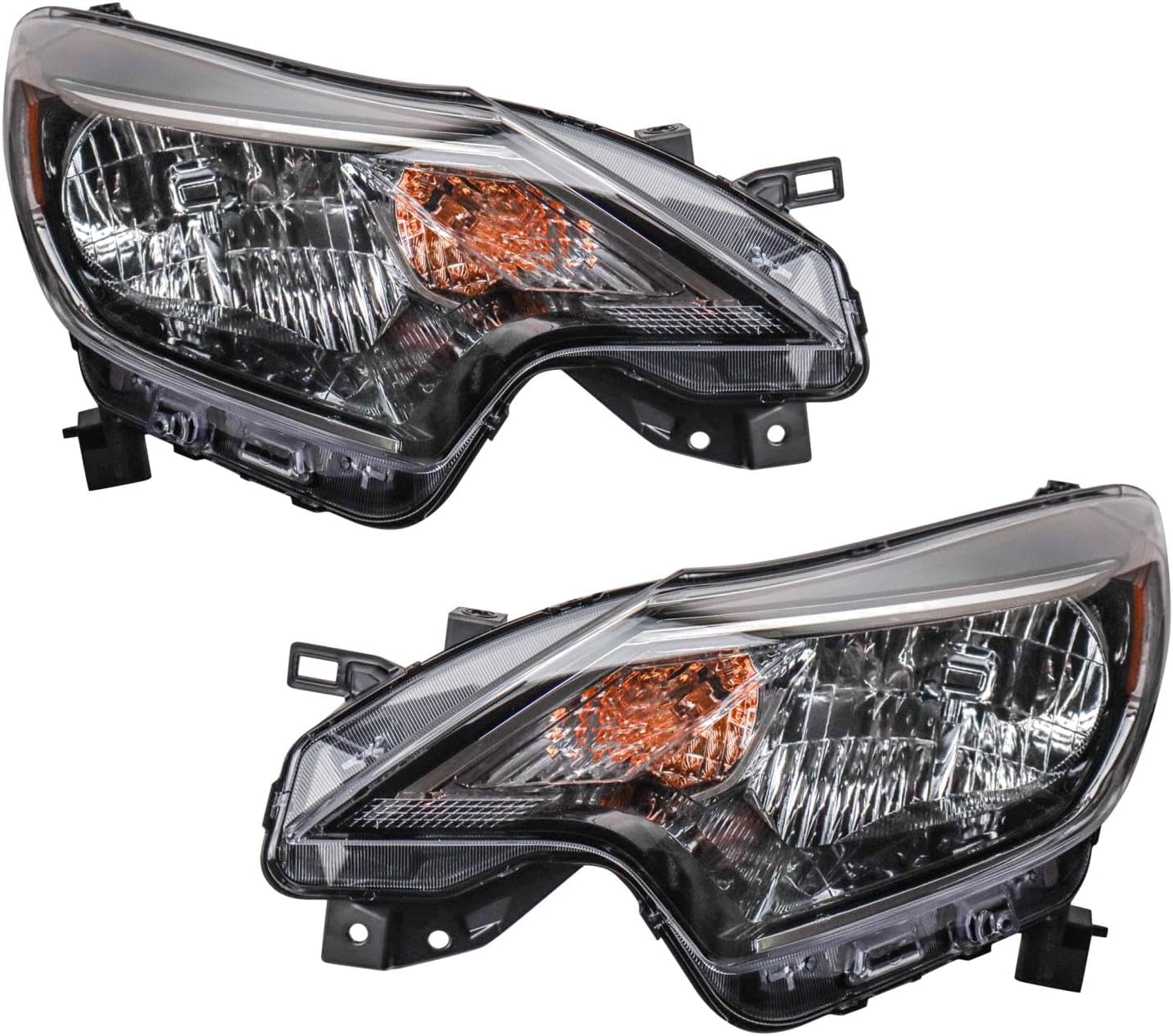 TRQ 2 Piece Headlight Assembly Set Driver & Passenger Side Compatible with Nissan Versa Note 2017-2019 NI2502257 NI2503257 260109ME0A 260609ME0A