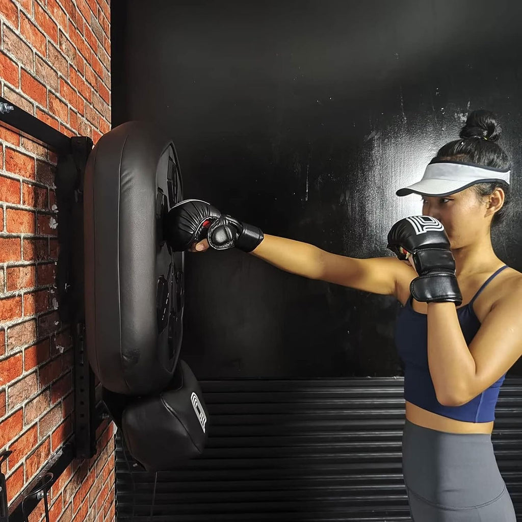 Music Boxing Machine, Boxing Equipment Strength Tester Follow The Music and Lights, Exercise Hand-Eye Coordination and Reflexes Wall Mounted Boxing Training for Kids and Adults
