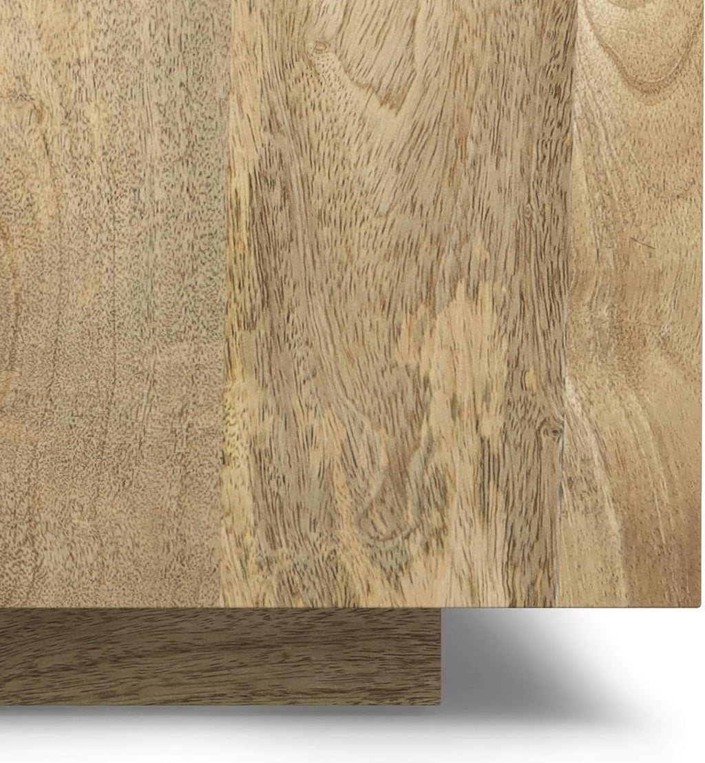 SIMPLIHOME Lockhart Square Coffee Table - 30 inch Wide Solid Mango Wood Living Room Table in Natural, Modern Cocktail Table for Family Room with Large Surface and Low Profile, Assembled