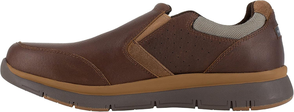 Rockport Work Men's Primetime Work Safety Toe Casual Slip-On, Brown, 8