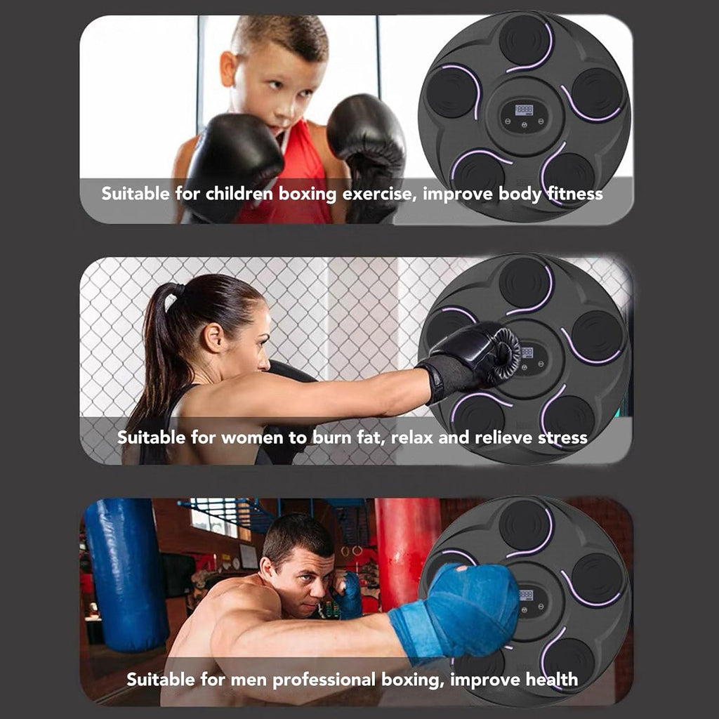 Luocute Smart Music Boxing Machine, Interactive Wall Boxing Punching Pad with Adjustable Height & 9 Speeds for Home Gym Fitness Training Adults Kids