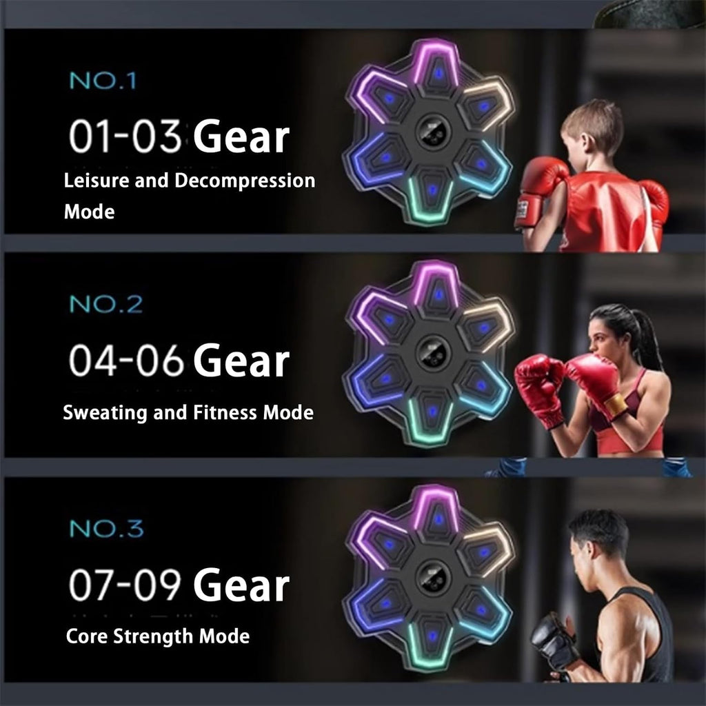 Boxing Target Machine,Wall Mounted Boxing Target,Music Boxing Machine,for Boxing Training, LED Display Connect to Mobile Phone PU Material.Home Boxing Training Equipment for Boxing Enthusiasts