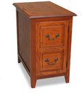 Leick Home Shaker End Table, Solid Wood, with Storage Door, for Living Rooms and Small Spaces, Medium Oak, 10030-MED