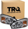 TRQ 2 Piece Headlight Assembly Set Driver & Passenger Side Compatible with Chevrolet Malibu 2004-2007 Malibu Classic LS Classic LT 2008 GM2502235 GM2503235 15851372 15851373
