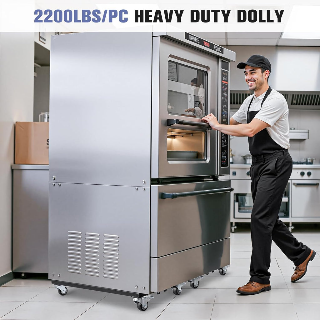 KEDSUM Industrial Mover Dolly 2200LBS × 2Pack, Sturdy Steel Frame Heavy Duty Appliance Dolly, 31 in. x 17 in for Building Material Handling & Moving Heavy Furniture with Ease