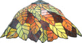 Tiffany Table Lamp Shade Replacement Only 20X9 Inch Stained Glass Lampshades, Pastoral Romance Yellow Green Leaf Light Cover for Desk Light Floor Lamp Pendant Light Study Reading Lamp