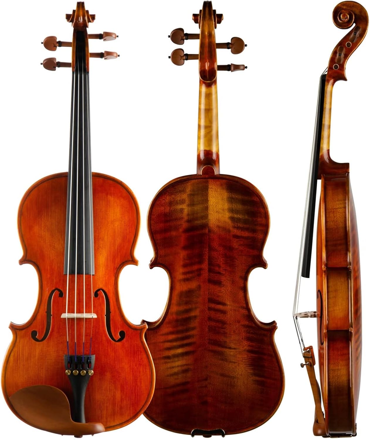 CHRISTINA Muse Acoustic Violins for Beginners 1/2 Full Size Violin with Case, Rosin, Shoulder Rest, Bow, Extra Strings
