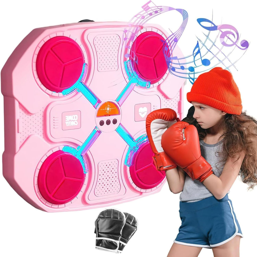 Music Boxing Machine Music Boxing Machine for Girls Boys Wall Boxing Machine Boxing Equipment for Targeted Training Musical Electronic Boxing Physical Equipment with Screen