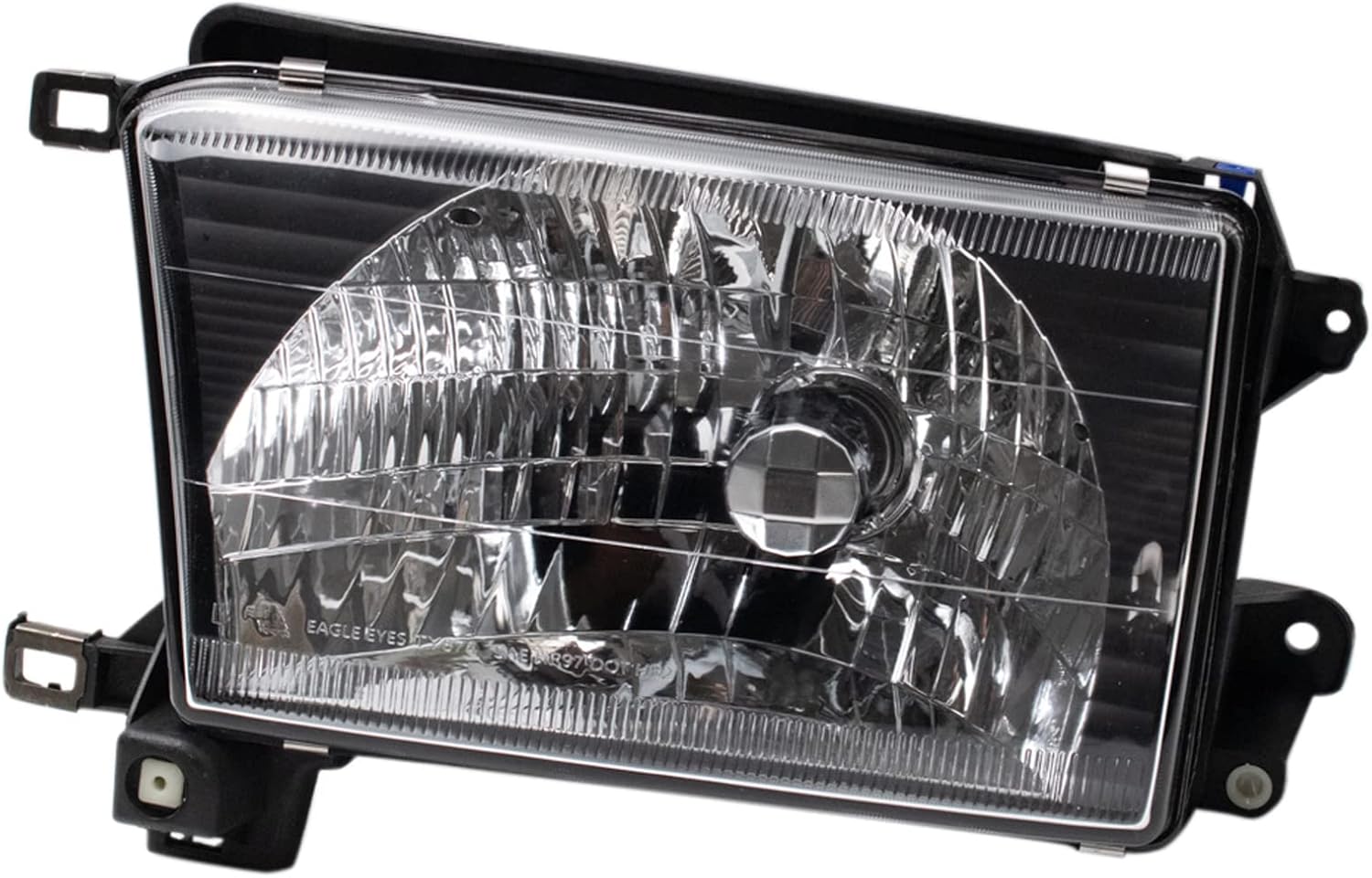 TRQ Performance Driver and Passenger Side Headlight Assembly Set Black Housing Compatible with 99-02 Toyota 4Runner