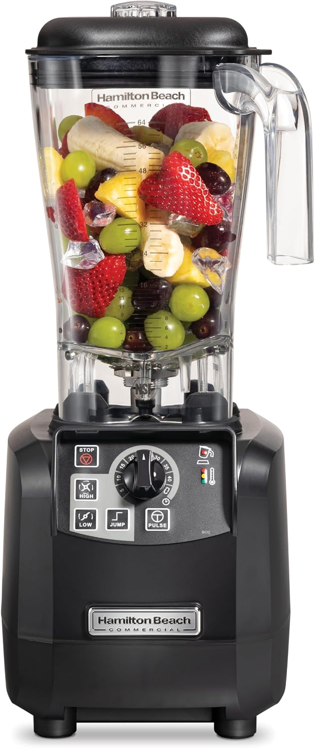 Hamilton Beach Commercial Tempest High-Performance Blender, 64 Ounce / 1.8 Liter Capacity, 3 HP Motor, NSF Certified, HBH650R