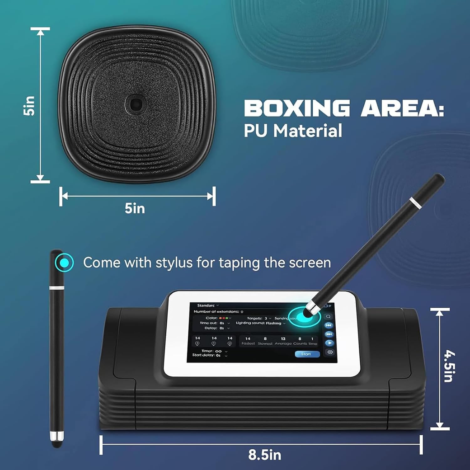 McbeAn Split Music Boxing Machine, Music Boxing Machine with Boxing Gloves,HD Screen，10 Mode & Speed Adjustable,Rhythm Light Strip，Music Punching Fitness,for Adults Children Exercise