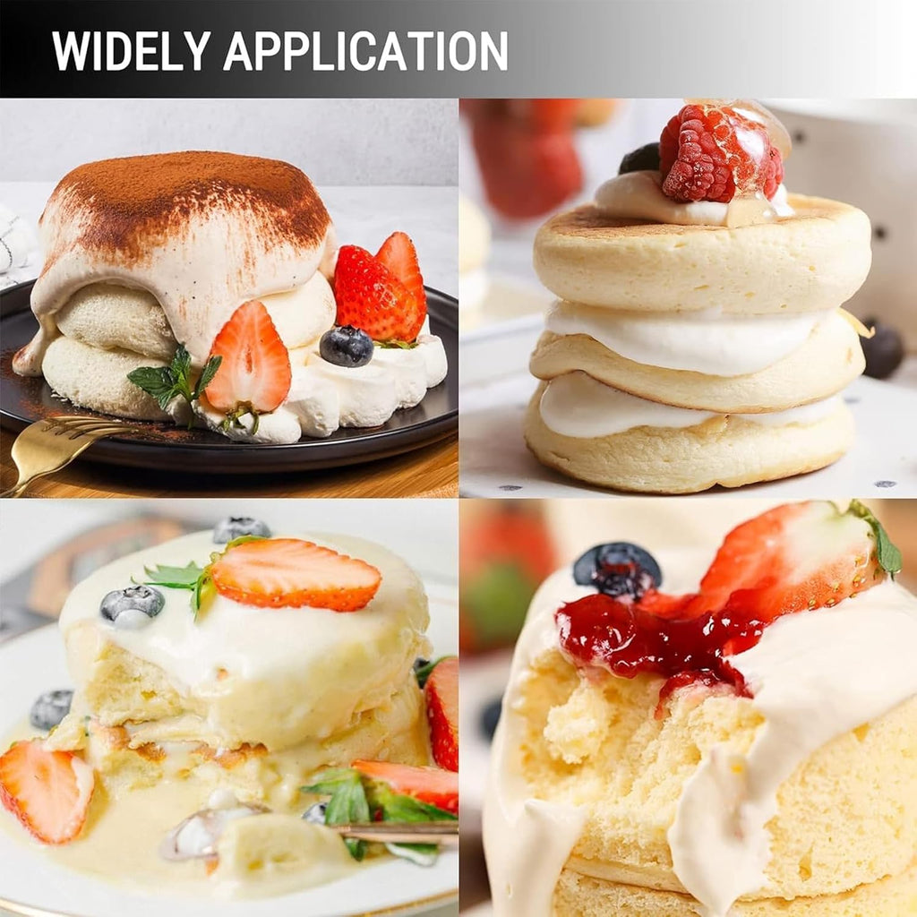 Fluffy soufflé pancake maker, 2.4 KW Electric soufflé machine, with stainless steel lid, flat electric frying pan machine, cake baking equipment for restaurant bakery