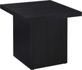 Coaster Home Furnishings - Devar - Wood - Square End Table with Thick Top, Plinth Base, Scratch Resistance and Blocky Frame - Living Room - 23.5-Inch - Black - 706277