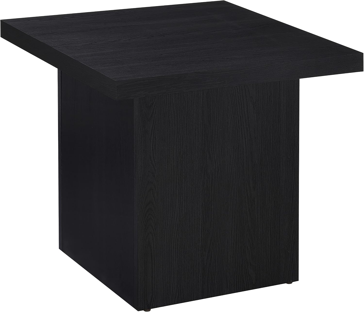 Coaster Home Furnishings - Devar - Wood - Square End Table with Thick Top, Plinth Base, Scratch Resistance and Blocky Frame - Living Room - 23.5-Inch - Black - 706277