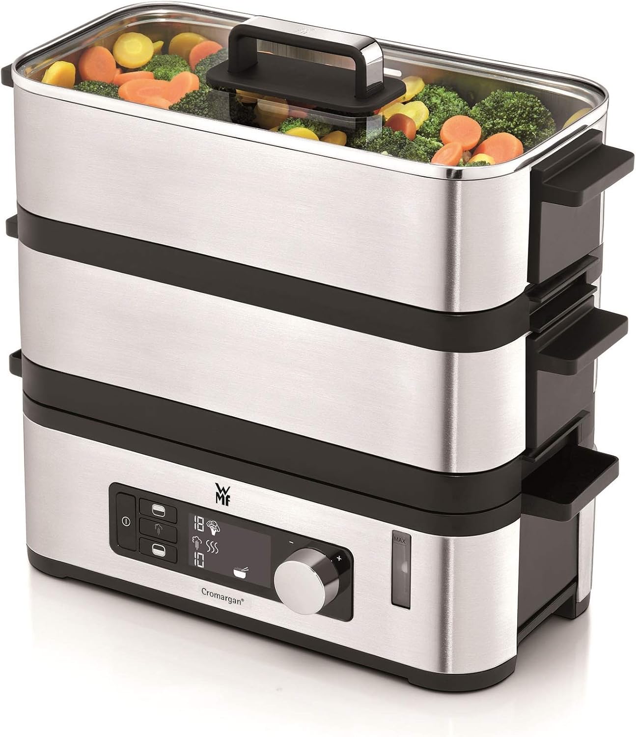 WMF 415090011 Vitalis E Steamer Steel, Black, Silver