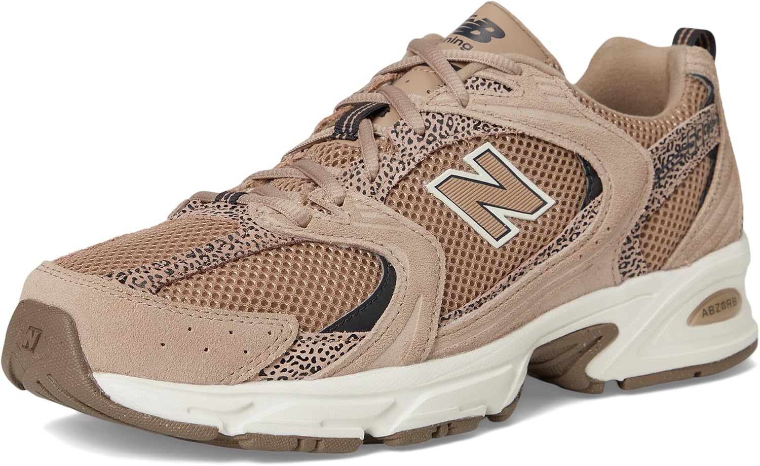 New Balance Unisex 530 Flat Taupe/Black Cement Men 5,Women 6.5 Medium
