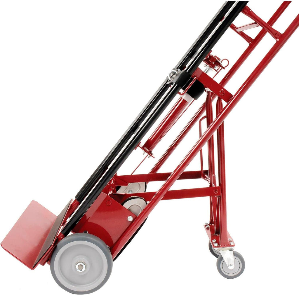 Global Industrial 4-Wheel Professional Appliance Hand Truck with Stair Climbing Wheels, 1200 Lb Capacity, Industrial Hand Truck with Ratcheting Nylon Strap