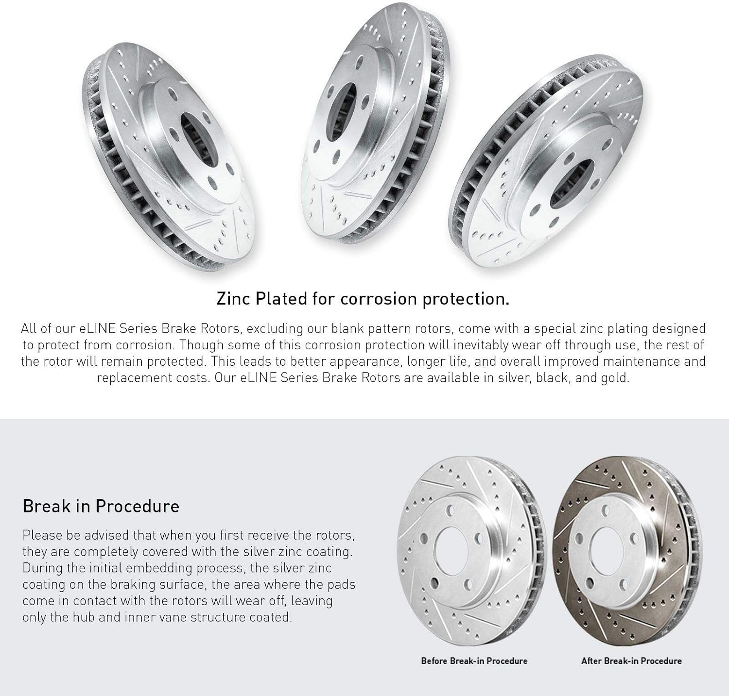 R1 Concepts Front and Rear Brake Kit For 2016-2019 Mazda 6| Drilled Slotted Brake Rotors| Ceramic Brake Pads and Rotors Kit