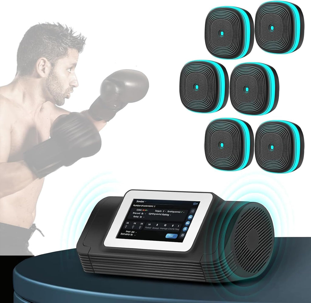 McbeAn Split Music Boxing Machine, Music Boxing Machine with Boxing Gloves,HD Screen，10 Mode & Speed Adjustable,Rhythm Light Strip，Music Punching Fitness,for Adults Children Exercise